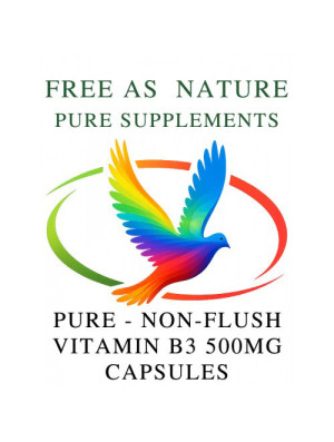 Pure Non-Flush Vitamin B3 500mg Capsules